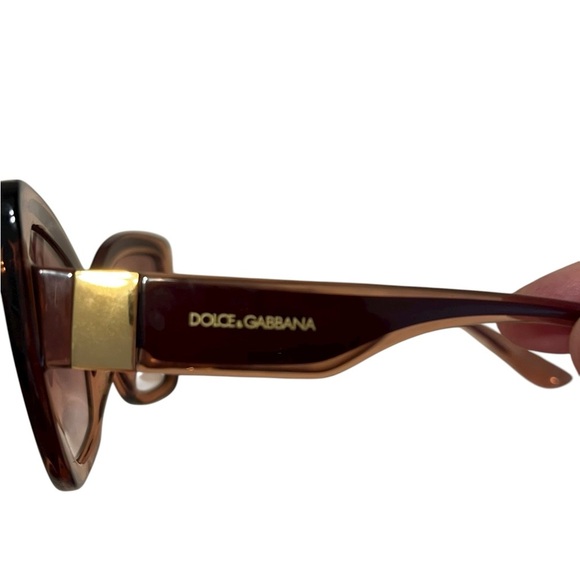 Dolce & Gabbana Brown Butterfly Glasses in Excellent Condition - Picture 4 of 9